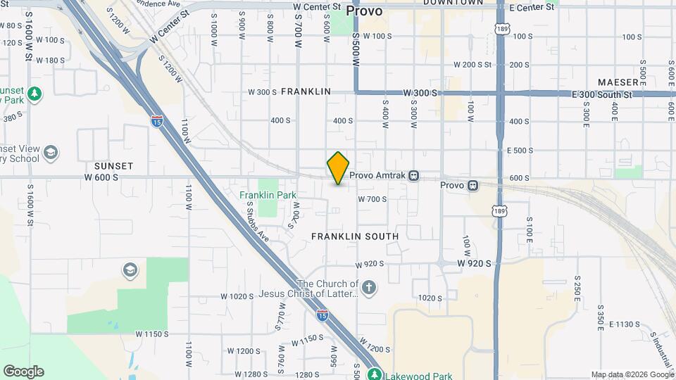 636 S 500 W Map and Location Details