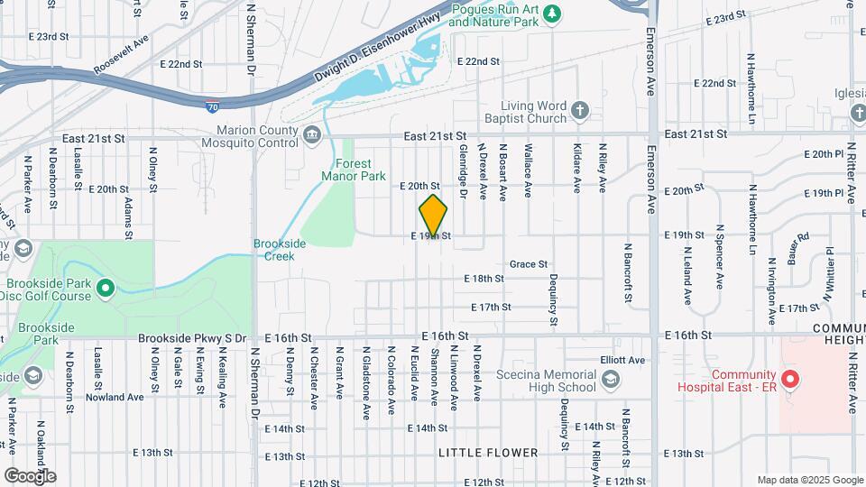 1840 N Linwood Ave Map and Location Details