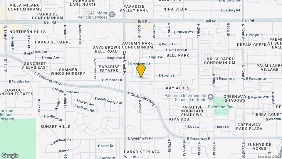 2476 E Paradise Ln Map and Location Details
