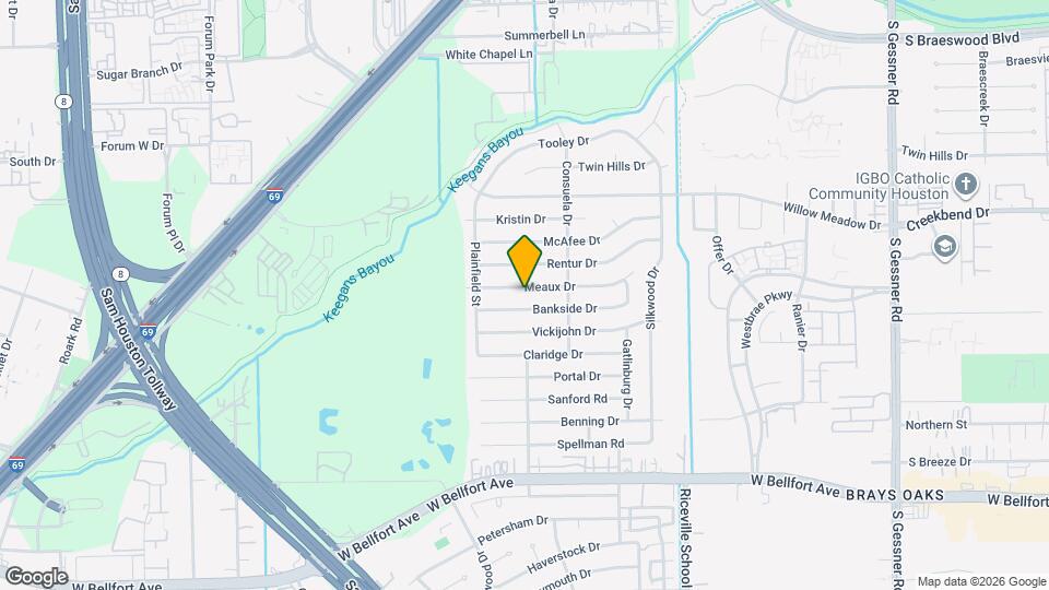 9331 Meaux Dr Map and Location Details