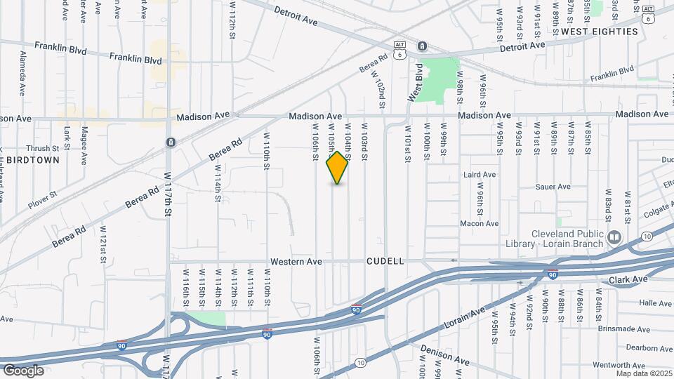 2121 W 105th St Map and Location Details