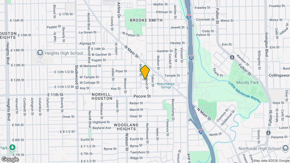 203 Northwood St Map and Location Details