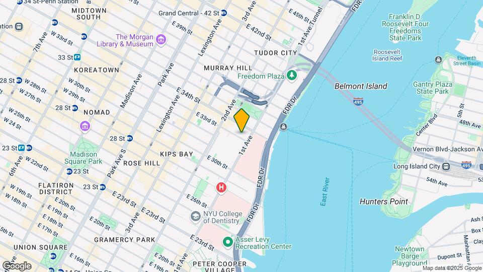 345 E 33rd St Mapa y Detalles de la Ubicación