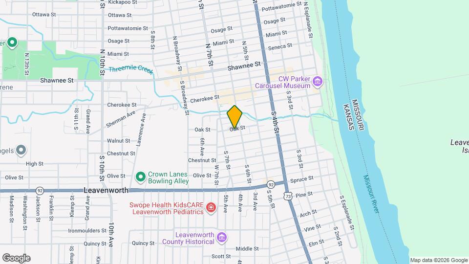 605 Oak St Map and Location Details