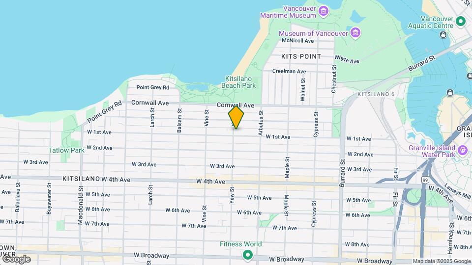 1658 Yew St Map and Location Details