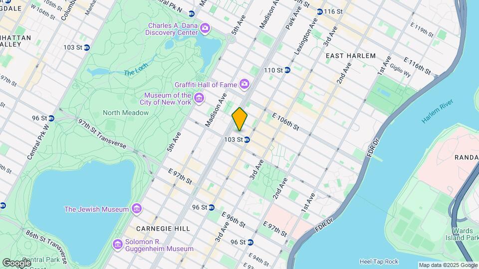 E. 103rd St, 2nd Ave Map and Location Details