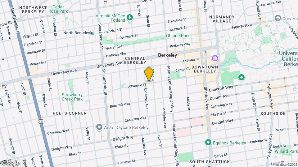 1742 Allston Way Mapa y Detalles de la Ubicación
