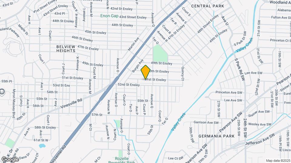 1625 51st St Ensley Map and Location Details