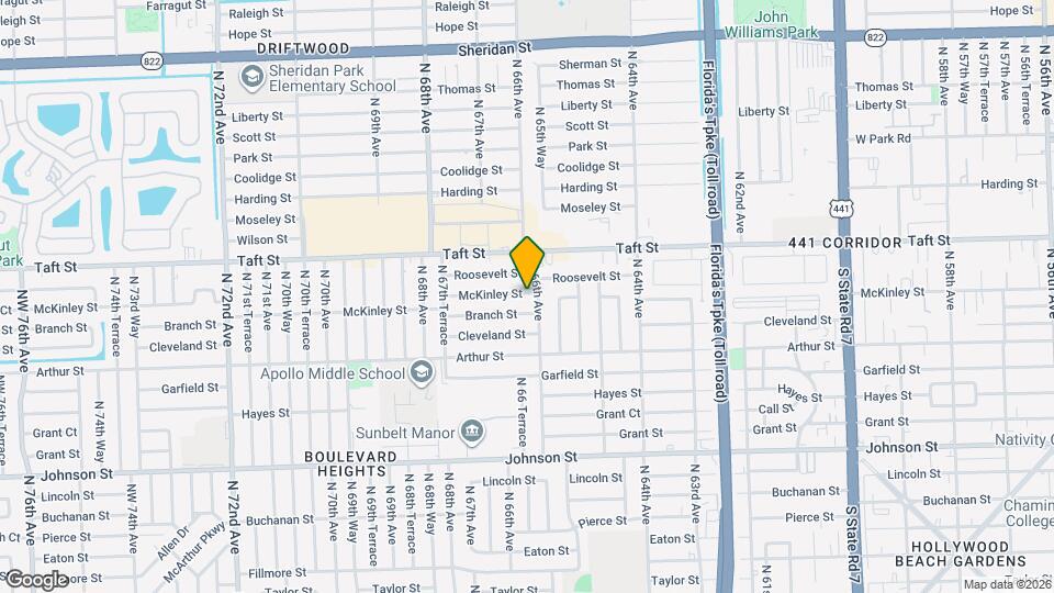 6610 McKinley St Map and Location Details