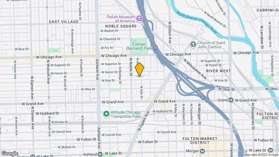 1338 W Erie St Map and Location Details