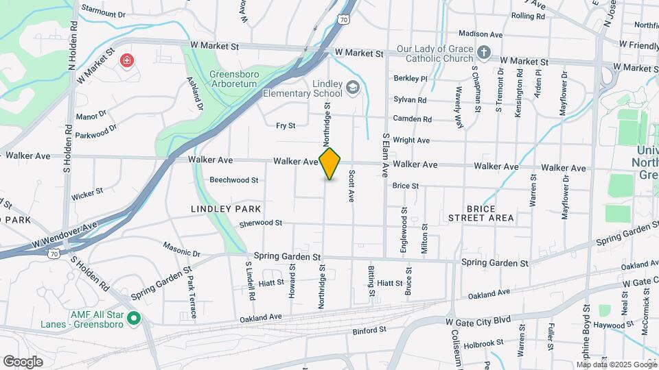 615 Northridge St Map and Location Details