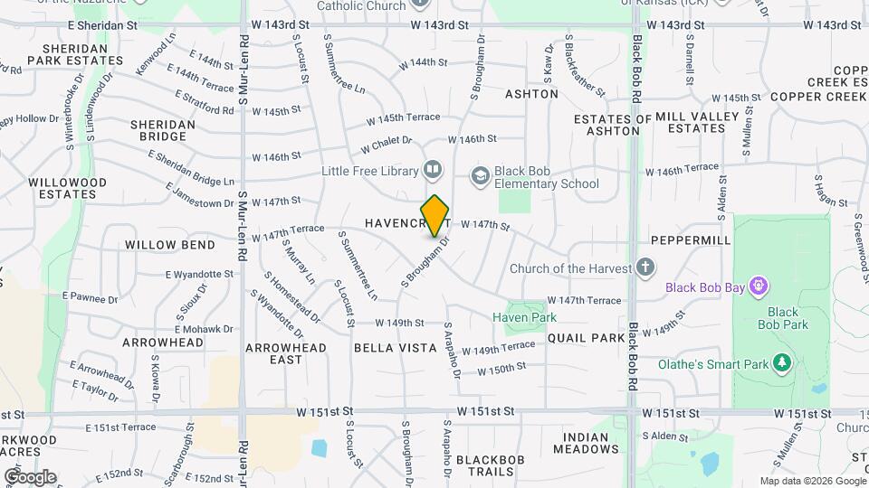 14716 S Brougham Dr Mapa y Detalles de la Ubicación