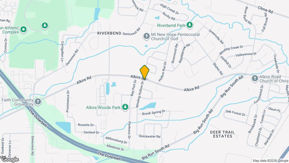 1850 Winding Hollow Dr Map and Location Details