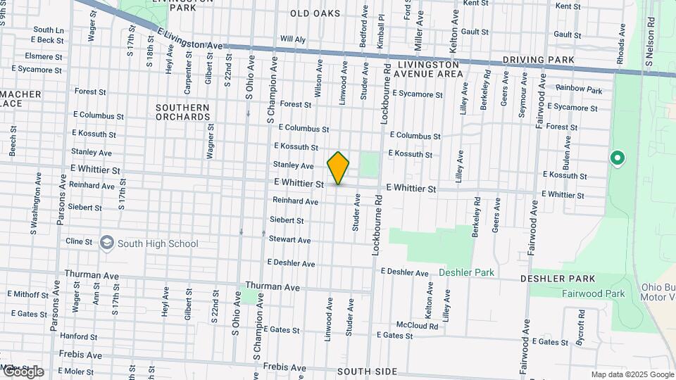 1133 E Whittier St Mapa y Detalles de la Ubicación