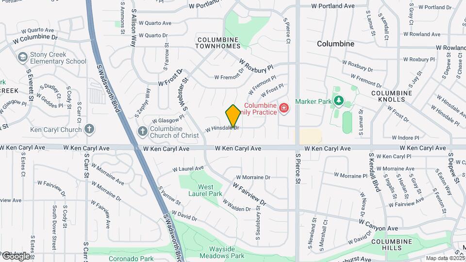 7450 S Upham St Map and Location Details