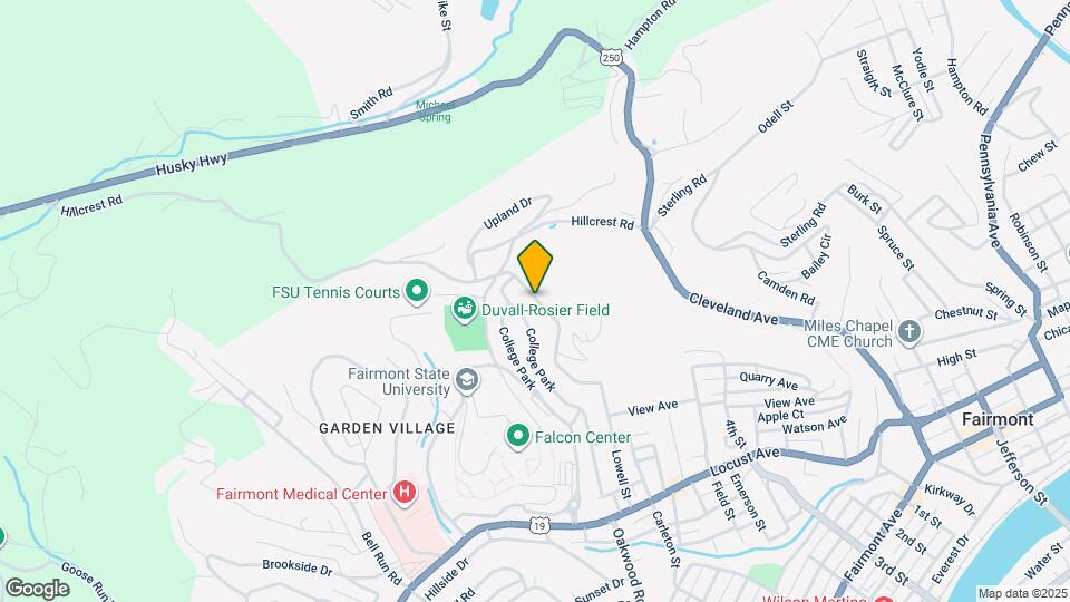 1276 Hillcrest Rd Map and Location Details