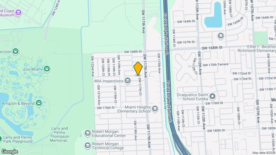 11750 SW 171st Terrace Map and Location Details