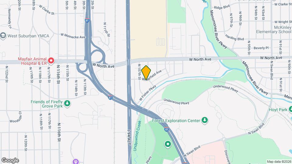 10601 W Garfield Ave Map and Location Details