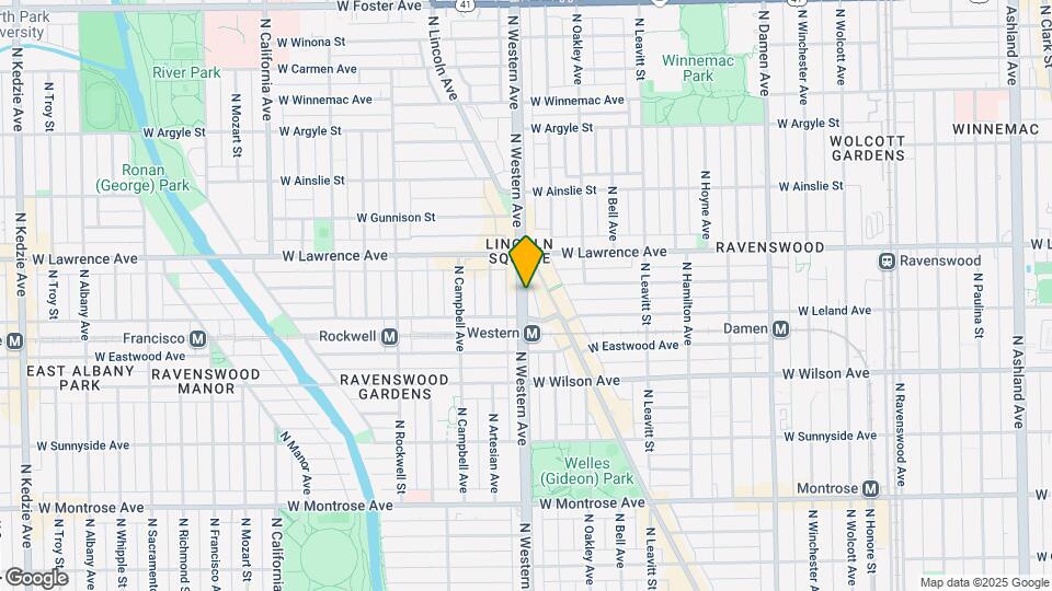 4731 N Western Ave Map and Location Details