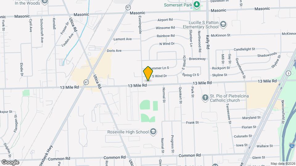 17781 E 13 Mile Rd, Unit Basement Apartment Mapa y Detalles de la Ubicación