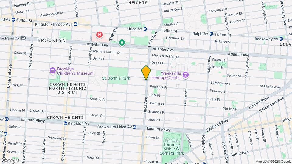 154 Utica Ave, Unit 1 Mapa y Detalles de la Ubicación