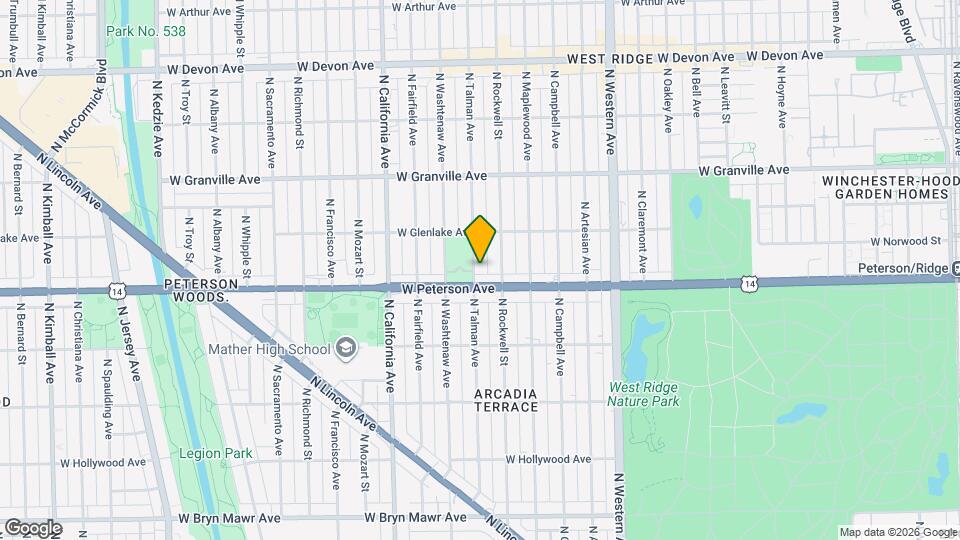 6019 N Talman Ave Mapa y Detalles de la Ubicación