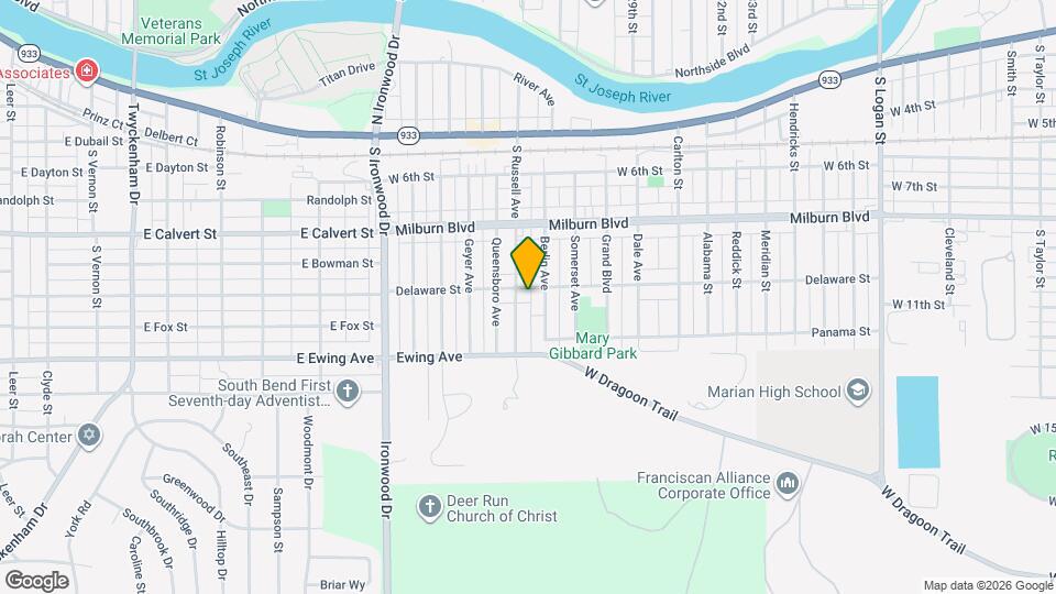2411 Delaware St Map and Location Details
