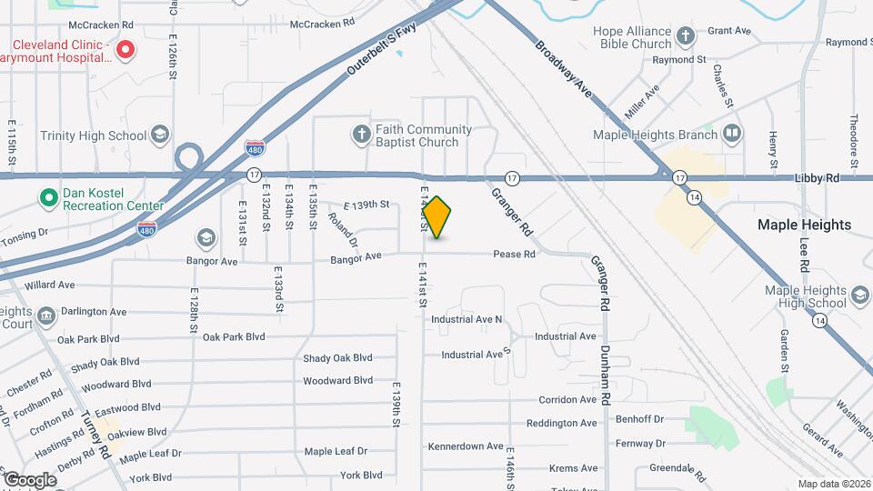 14147 Pease Rd Map and Location Details