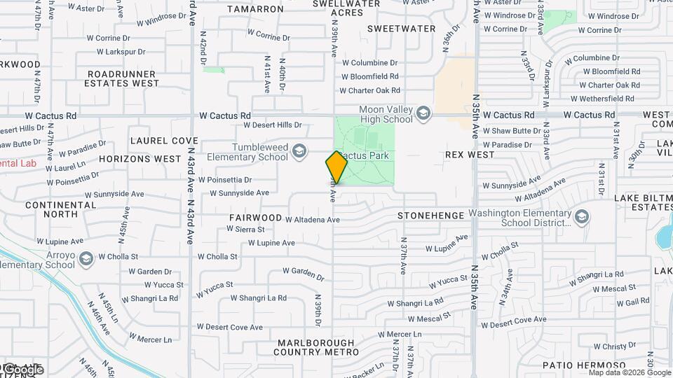 3849 W Poinsettia Dr Map and Location Details