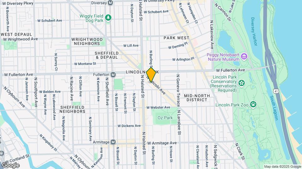 2340 N Lincoln Ave Map and Location Details