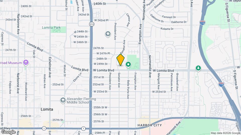 1435 Lomita Blvd, Unit 105 Mapa y Detalles de la Ubicación