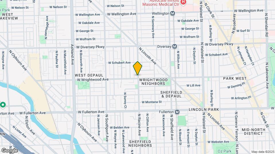 2604 N Racine Ave, Unit 2 Map and Location Details