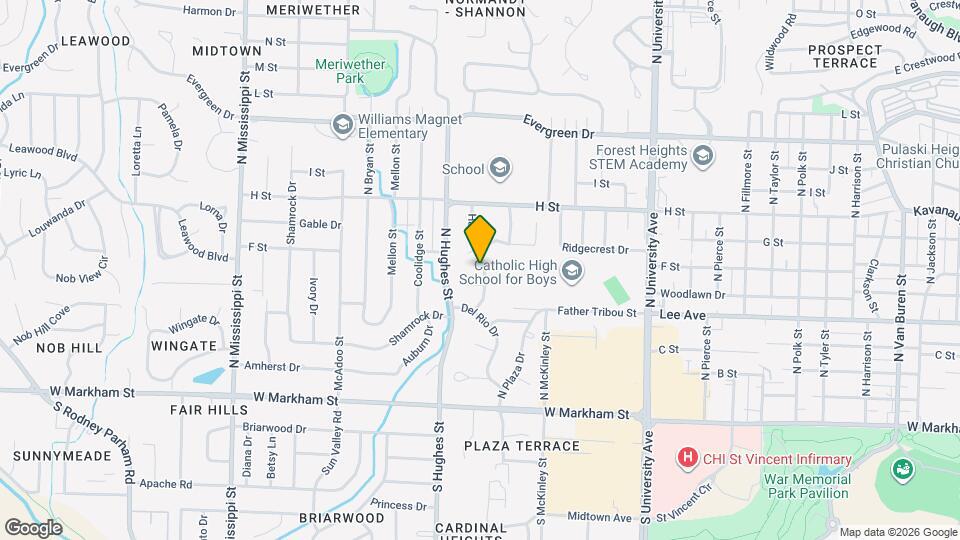 612 Hall Dr Mapa y Detalles de la Ubicación