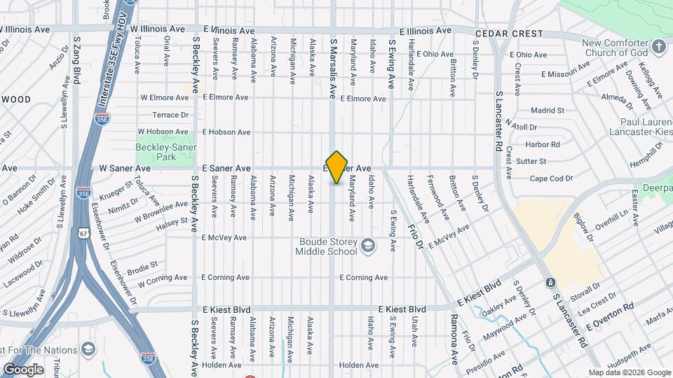 2830 S Marsalis Ave Map and Location Details