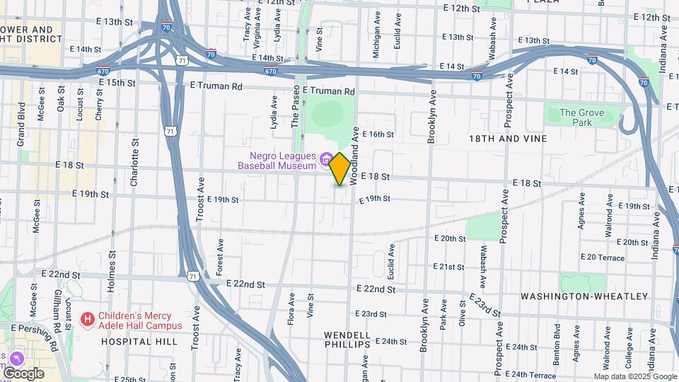1821 Highland Ave Map and Location Details