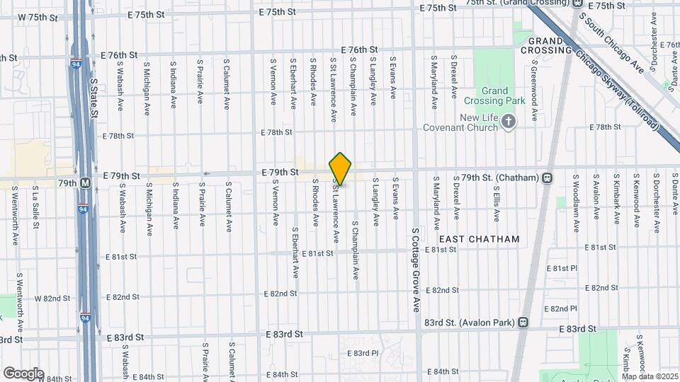 7929 S St Lawrence Ave Map and Location Details