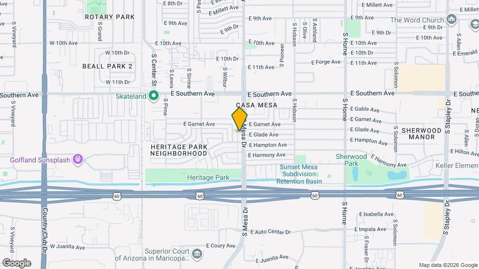 1344 S Mesa Dr Map and Location Details