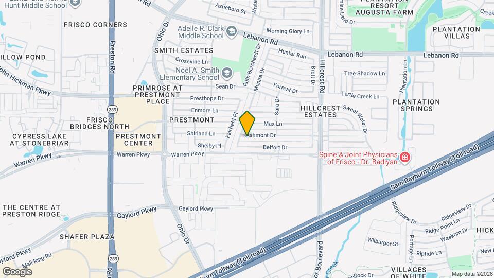 9905 Ashmont Dr Map and Location Details