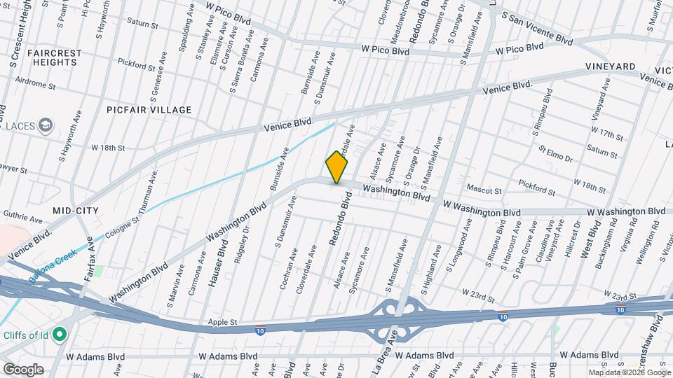 5180 W Washington Blvd Mapa y Detalles de la Ubicación