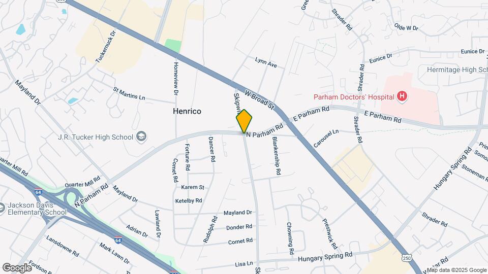 3109 N Parham Rd Map and Location Details