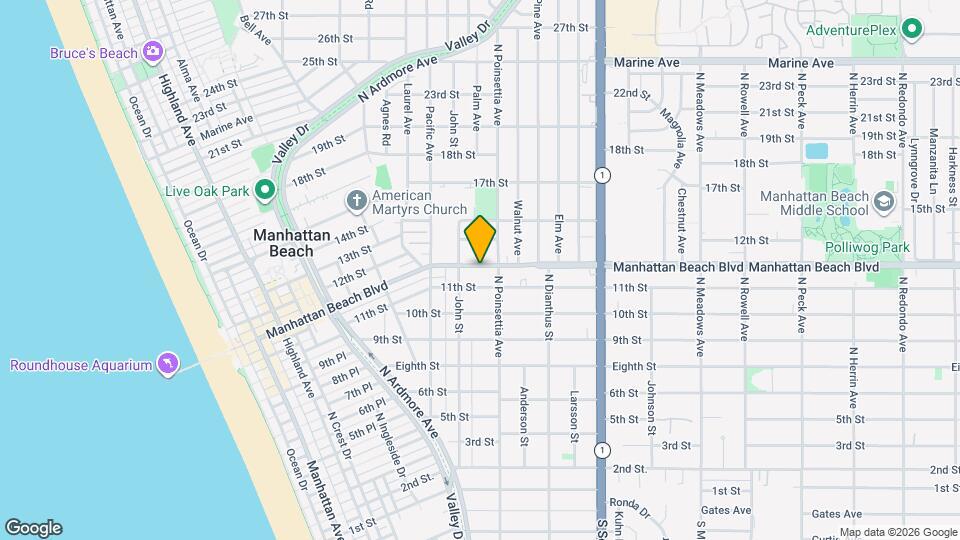 860 Manhattan Beach Blvd, Unit Unit C Map and Location Details