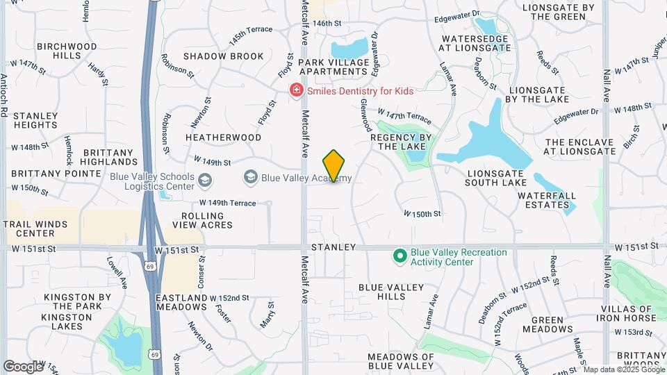 6809 W 149th Terrace Map and Location Details