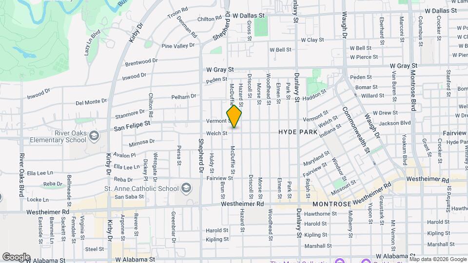 1925 McDuffie St, Unit 2 Map and Location Details