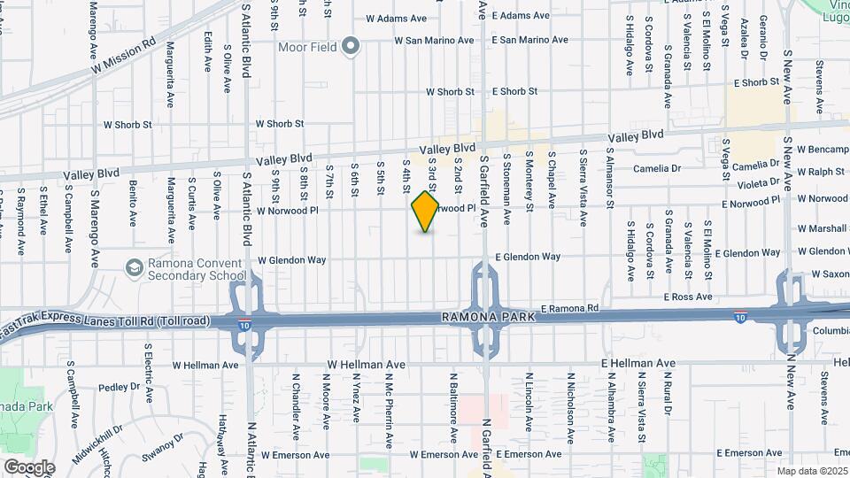 1625 S 3rd St Map and Location Details