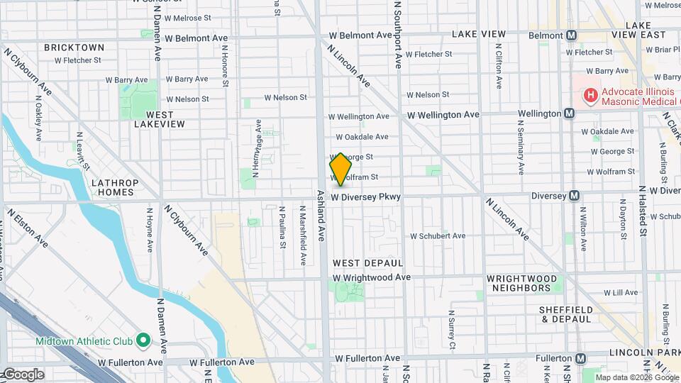 1530 W Diversey Pkwy Map and Location Details