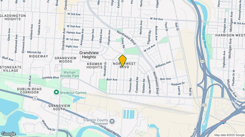 945 Oxley Rd Map and Location Details