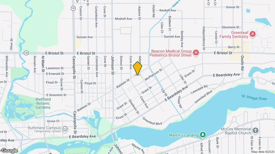 1129 Baldwin St Map and Location Details