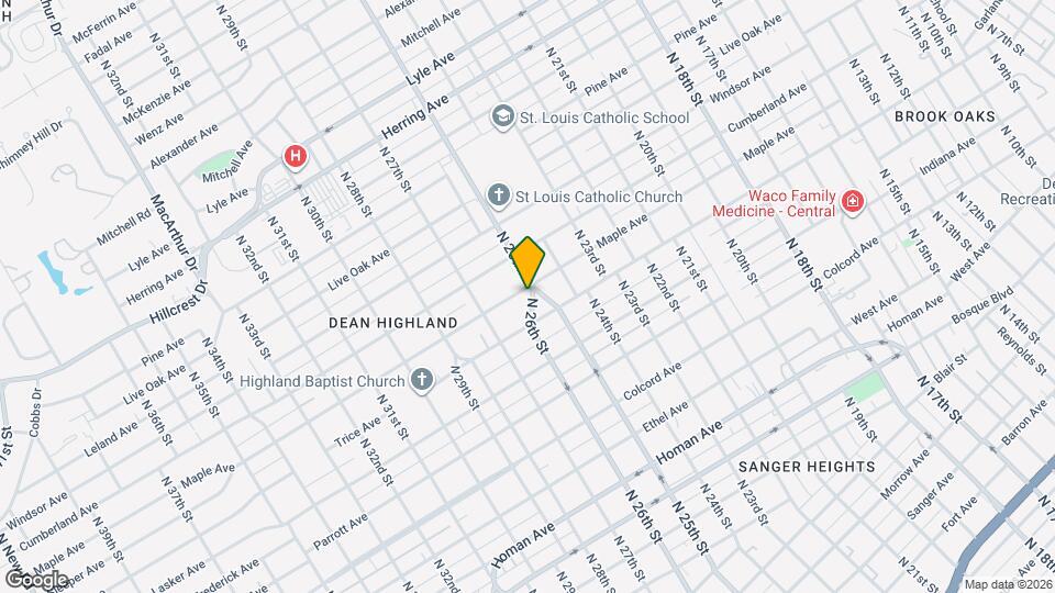 2600 Maple Ave Map and Location Details