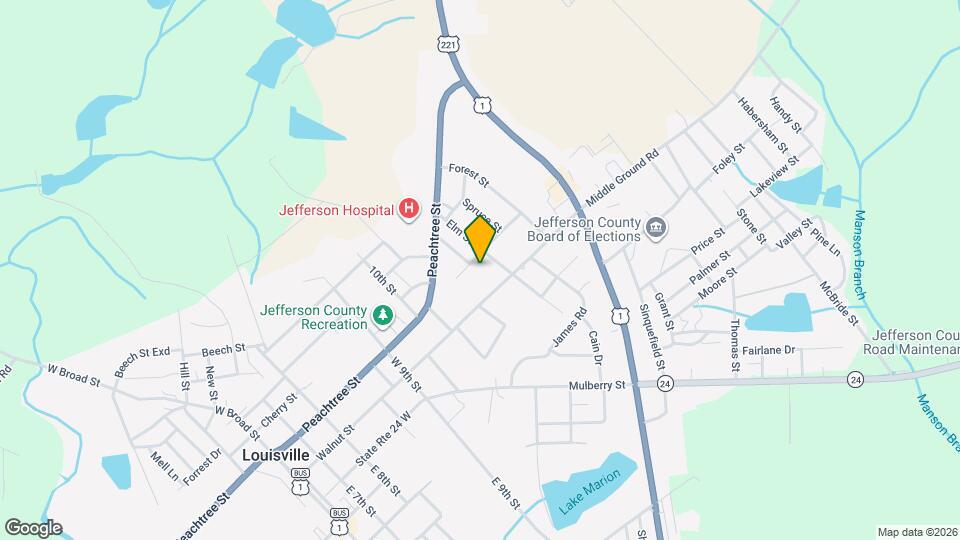 1042 E Peachtree St Map and Location Details