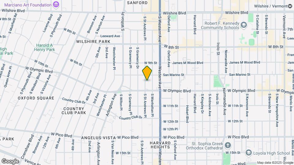 966 S St Andrews Pl Map and Location Details
